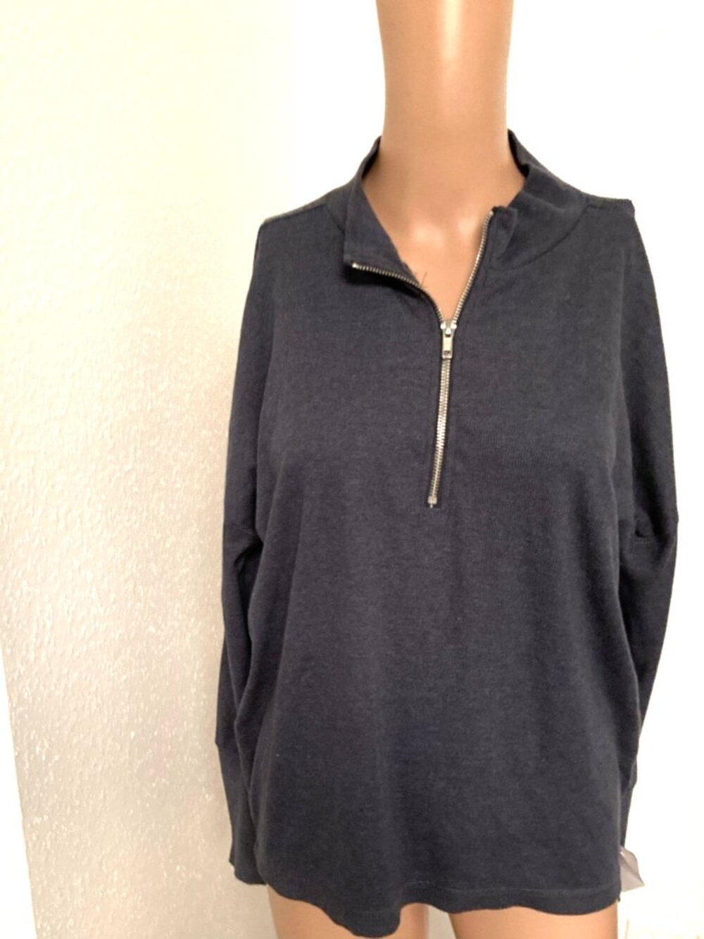 Chaser Women's Small Gray Zip Up Sweatshirt Full Zip Lightweight NWT